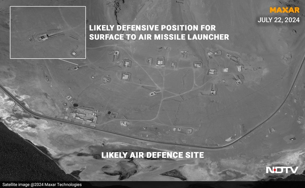 In one of the fortifications, China has built an air defence site. High-res here