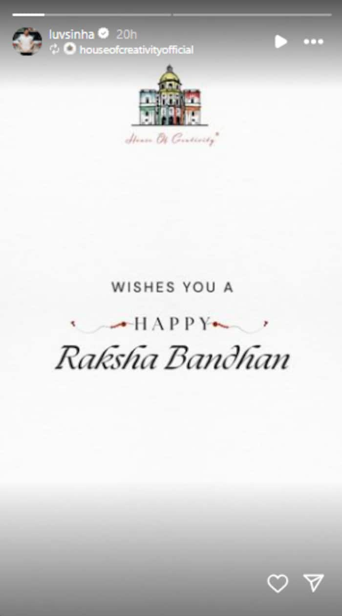 luv Sinha Raksha Bandhan Post