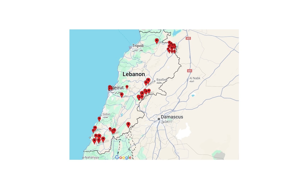 This is not exhaustive list of strikes. Israel has been conducted strikes daily on Lebanon.