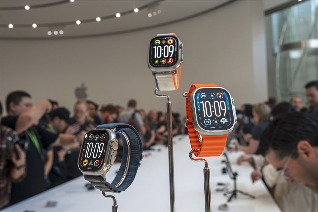 The Apple Watch Ultra 2. (Photographer: David Paul Morris / Bloomberg)